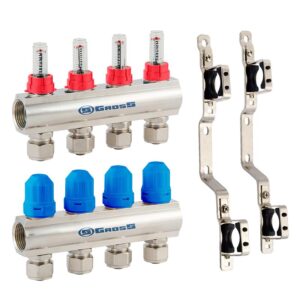Sestava rozdělovače  8504 1"-3/4"- 2 výstupů (nikl)